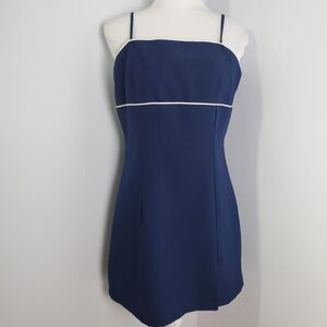 Vintage Navy Mini Dress, Size 11/12